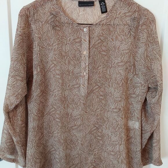 APOSTROPHE SHEER BLOUSE  - Picture 2 of 6